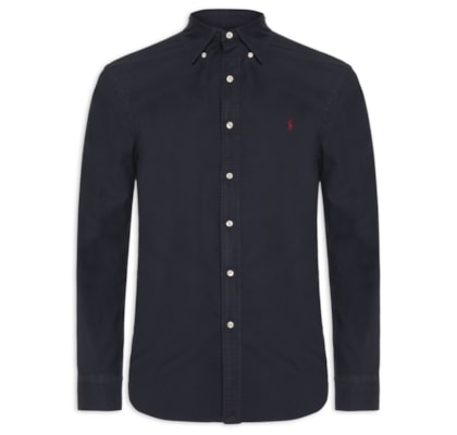 Camisa Social Masculina CU BD PPC SP-Long Sleeve-Sport Oxford YD - Azul