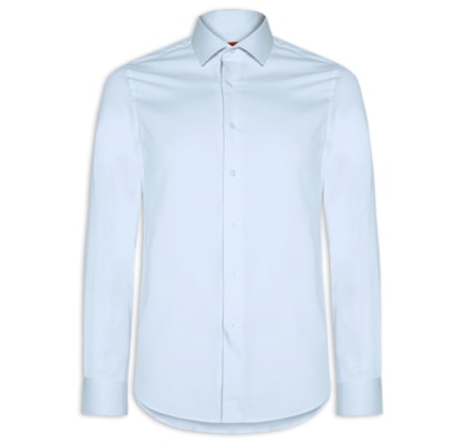 Camisa Social Masculina em Algodão - Azul
