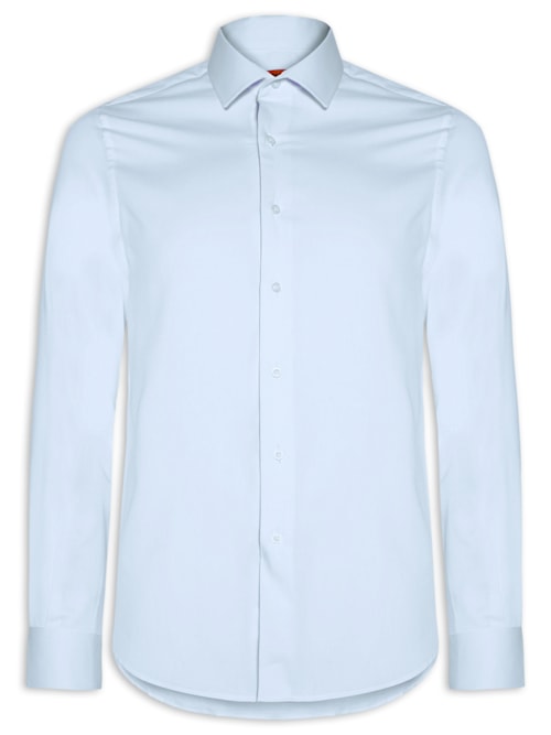 Camisa Social Masculina em Algodão - Azul
