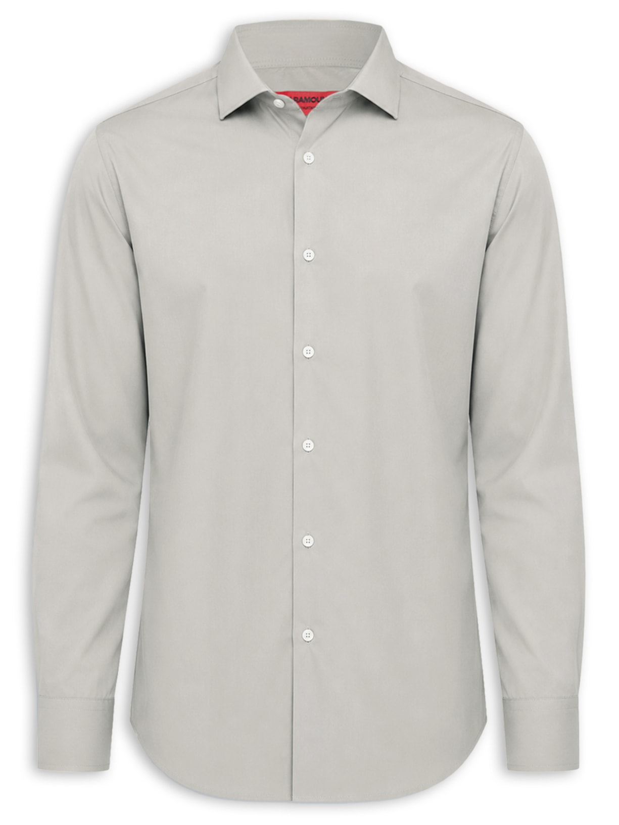 Camisa Social Masculina Em Tricoline Paper Bege Paramount Alfaiataria