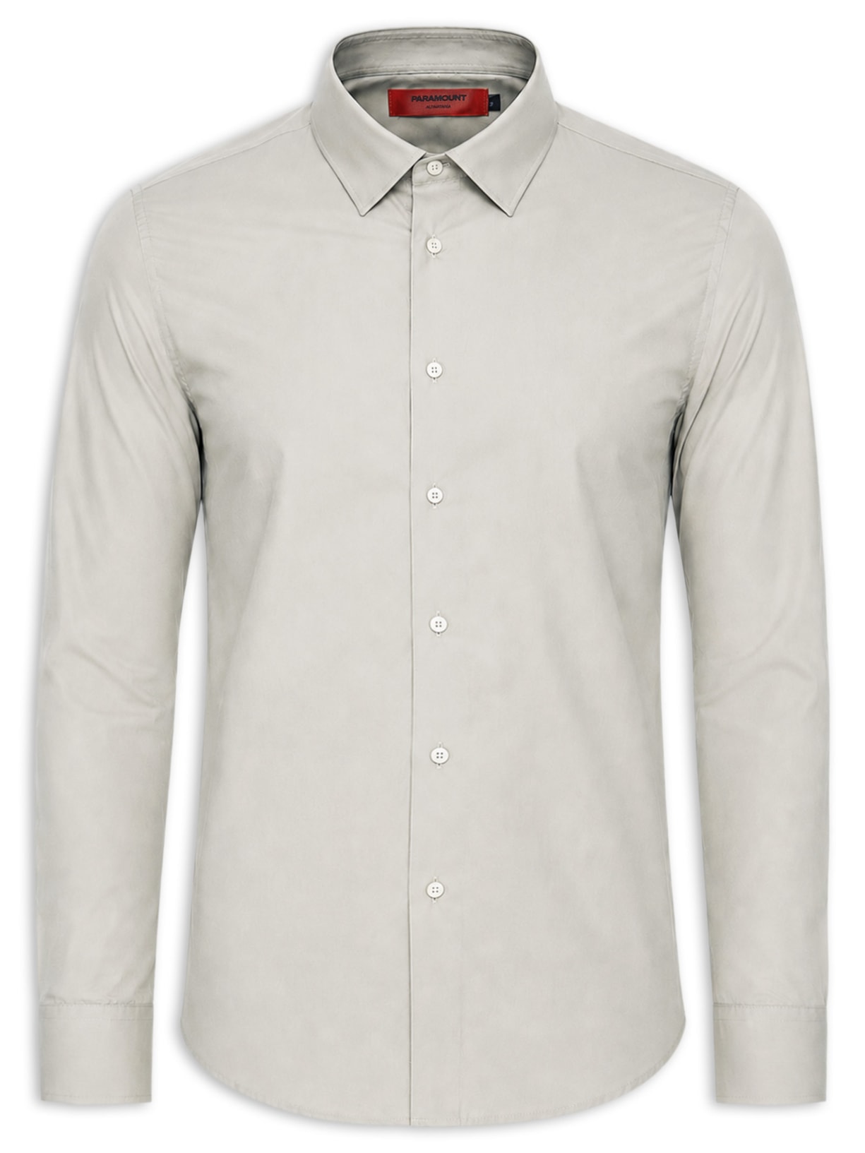Camisa Social Masculina Em Tricoline Paper Bege Paramount Alfaiataria