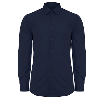 Camisa Social Masculina Kenno - Azul