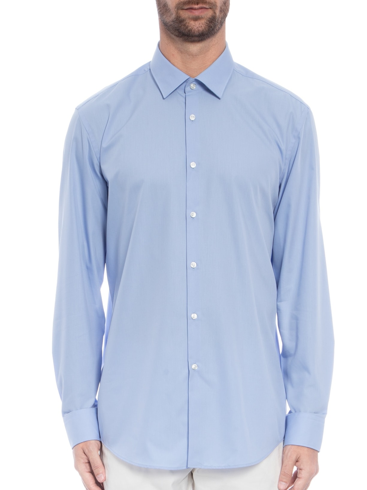 Camisa Social Masculina Kenno Azul Hugo