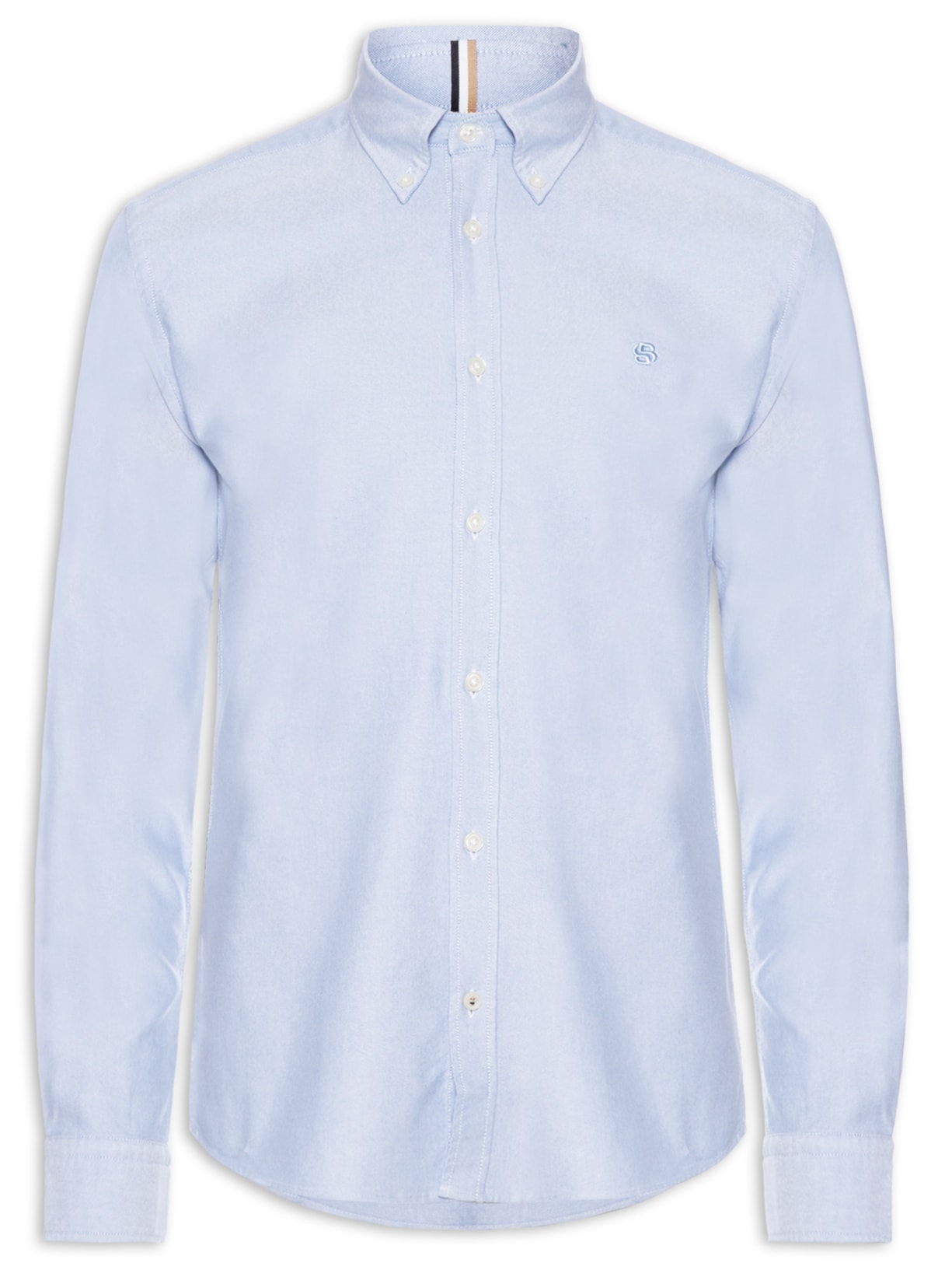 Camisa Social Masculina Manga Curta H-Liam Branco Boss