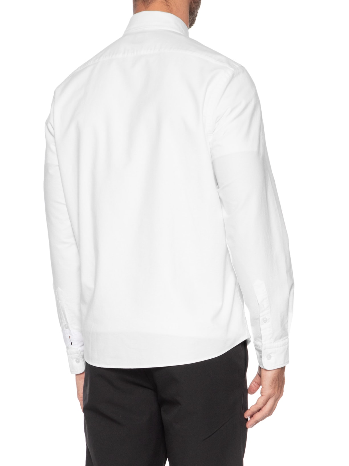 Camisa Social Masculina Manga Curta H-Liam Branco Boss
