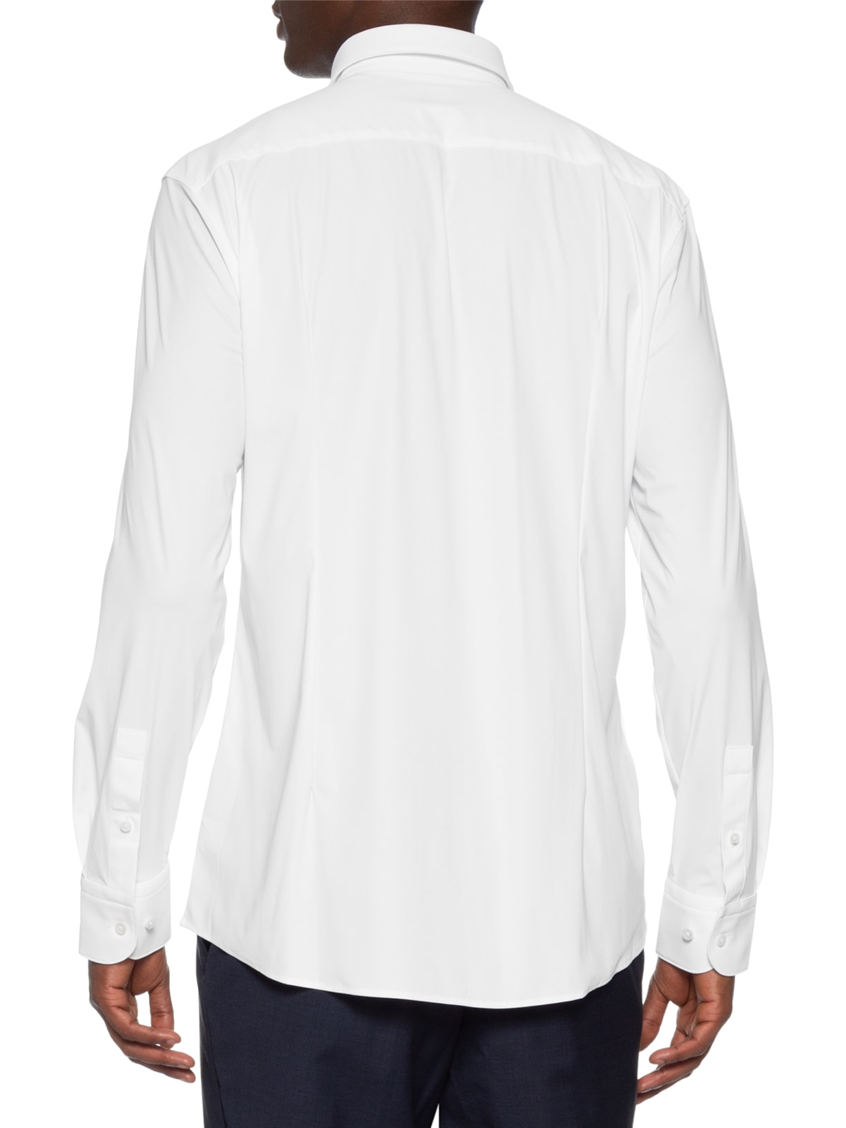 Camisa Social Masculina Manga Longa P-Hank-S-K Branco Boss