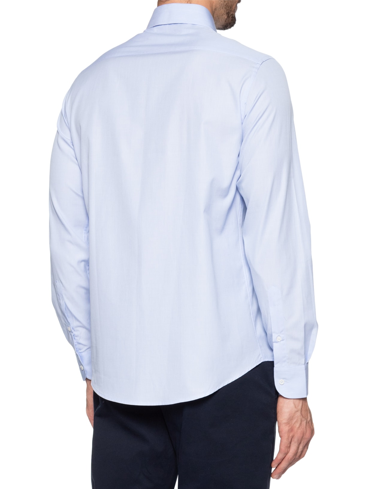 Camisa Social Masculina Premium Tricoline 100/2 Azul Paramount Alfaiataria