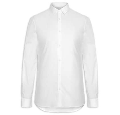 Camisa Social Masculina Slim Fit Em Algodão  - Branco