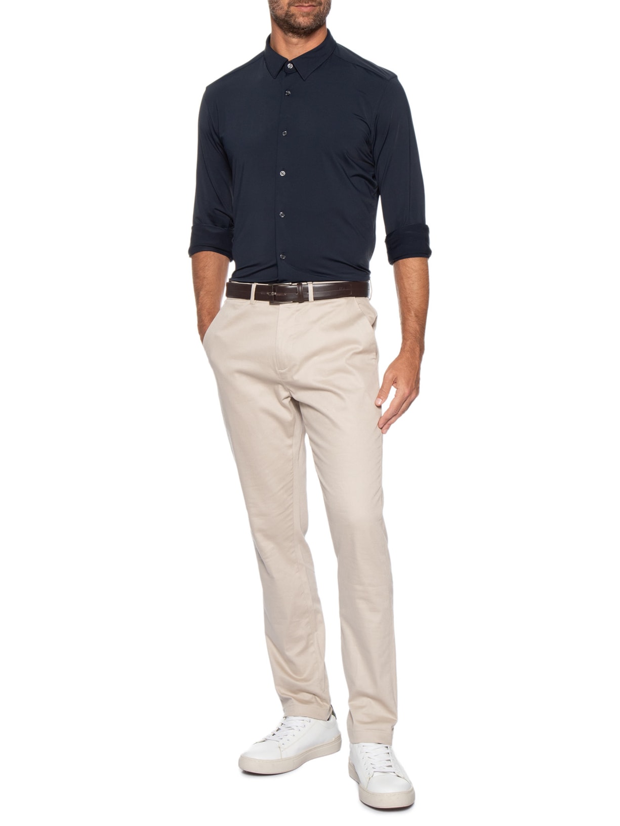 Camisa Social Tech Masculina – Azul '2 Essential