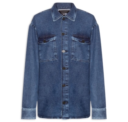 Camisa Unissex Jeans - Azul