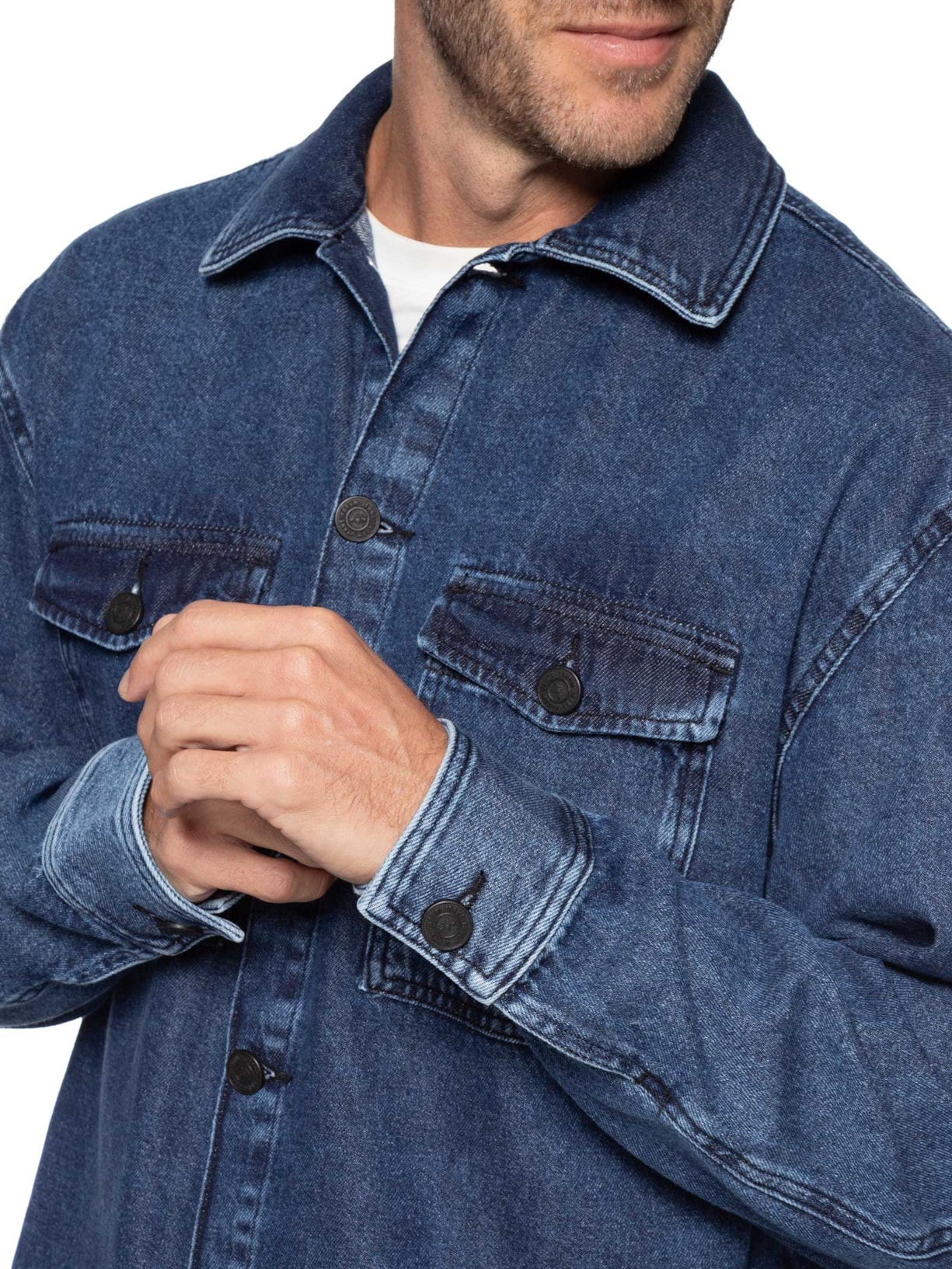 Camisa Unissex Jeans Azul Forum + Adidas