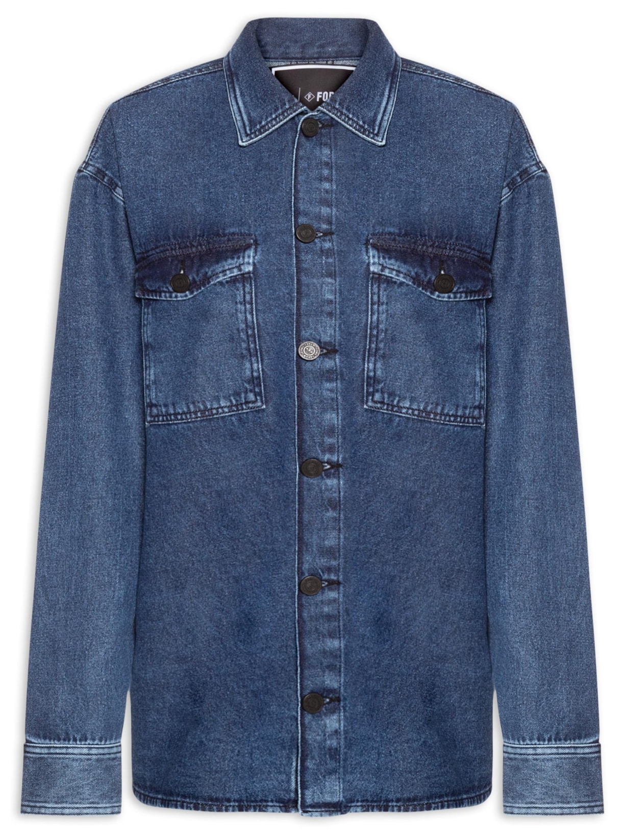 Camisa Feminina Jeans Azul Forum + Adidas