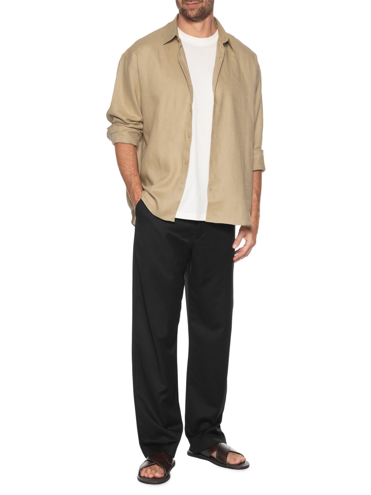 Camisa Unissex Oversized Seoul Bege Cohí