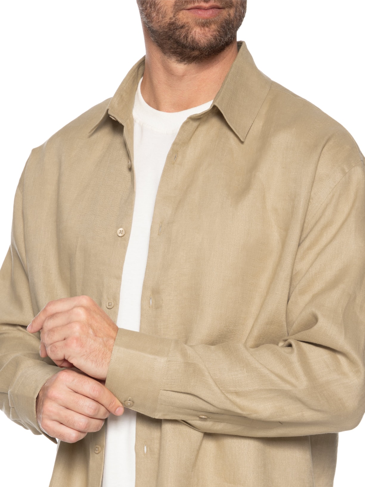 Camisa Unissex Oversized Seoul Bege Cohí