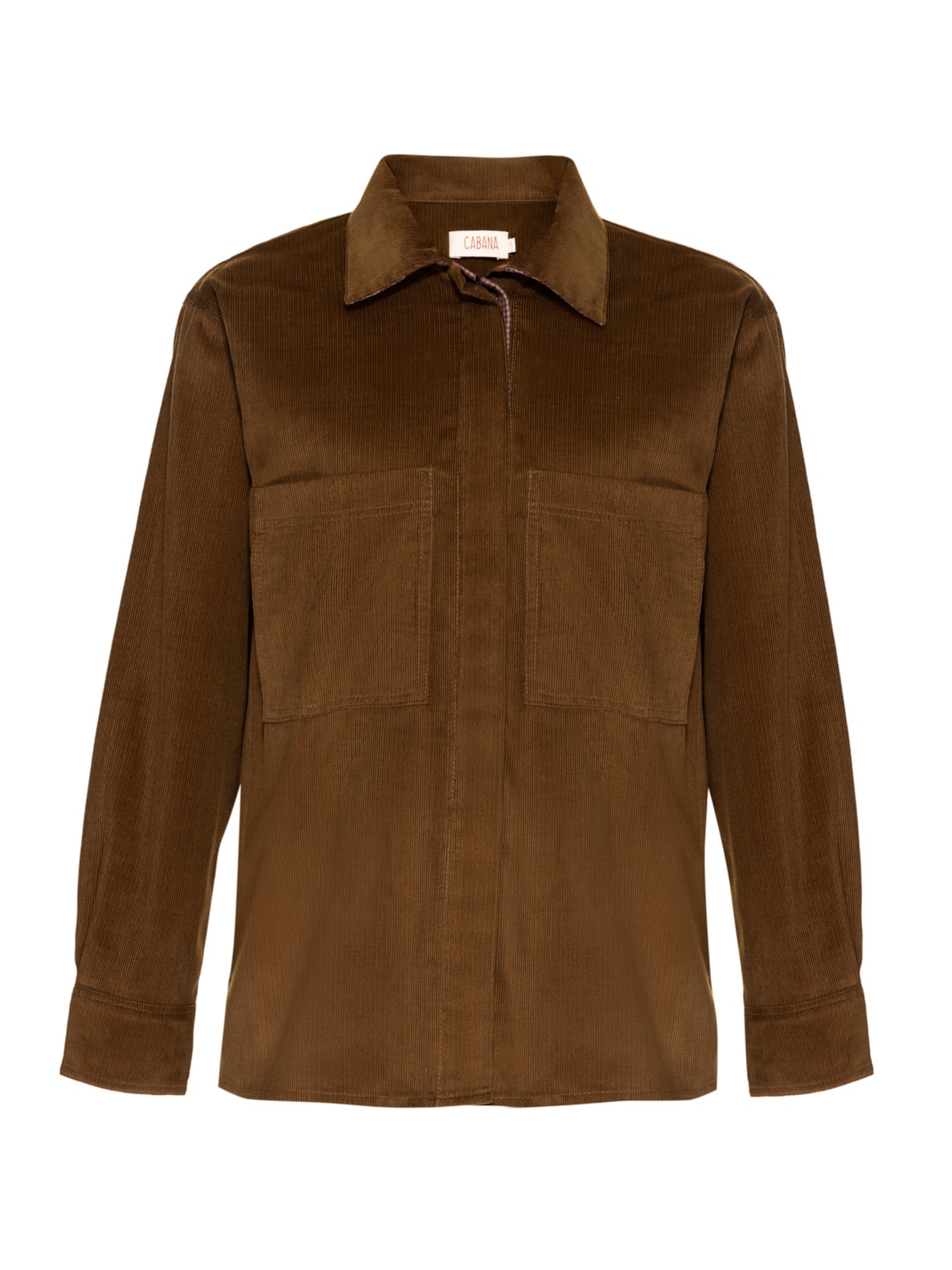 Camisa Veludo Cotelê Caqui