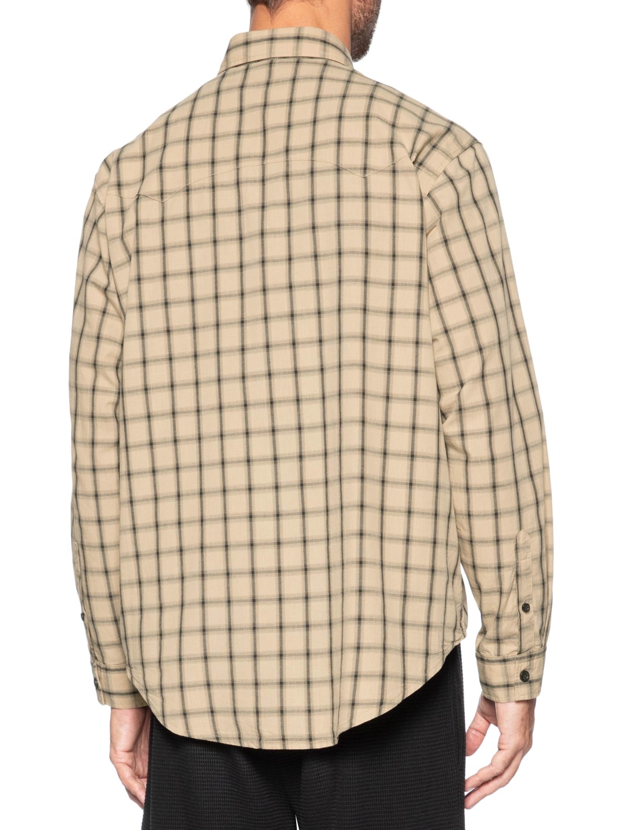 Camisa Xadrez Masculina Ebaltow Bege Hugo