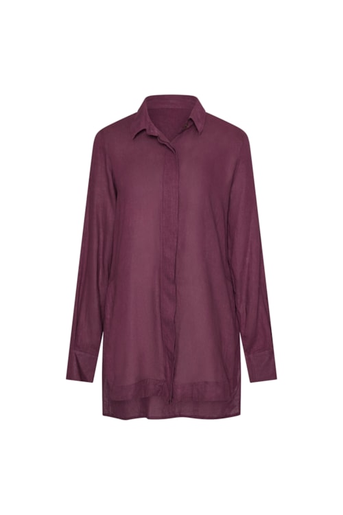 camisão em viscose com linho orla cabernet