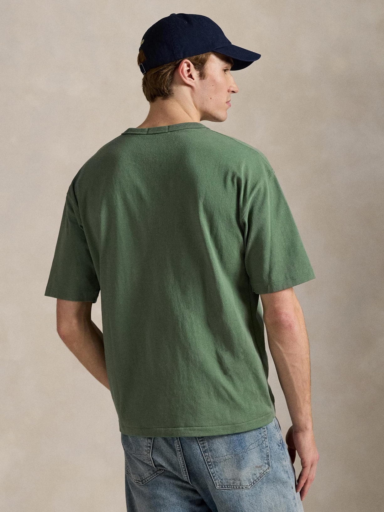 Camisera Masculina Manga Curta Relaxed Full Logo Verde Polo Ralph Lauren