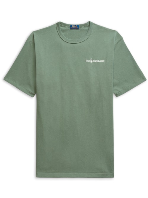 Camisera Masculina Manga Curta Relaxed Full Logo - Verde