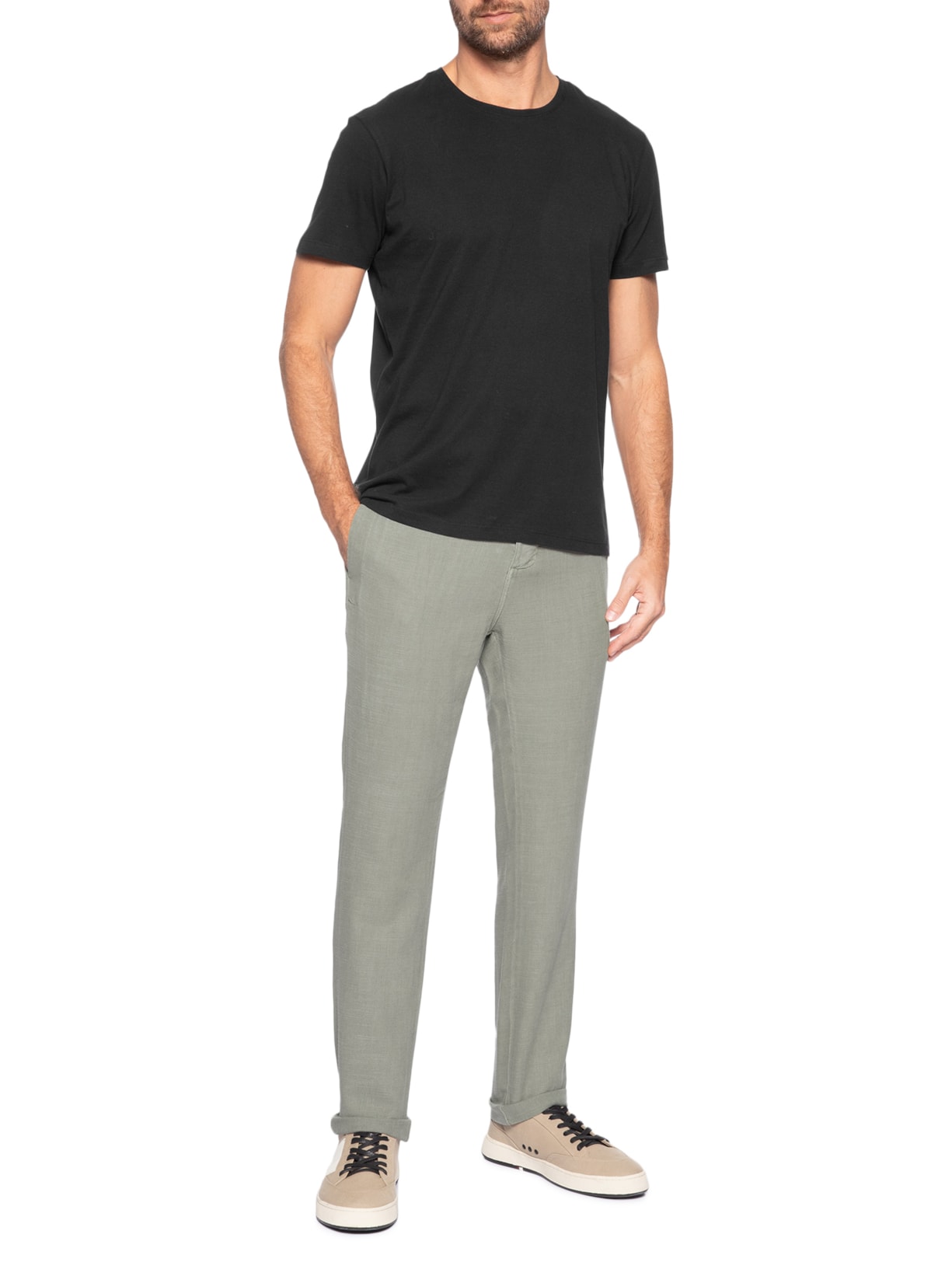 Camiseta Básica Masculina Em Algodão Preto Pineapple