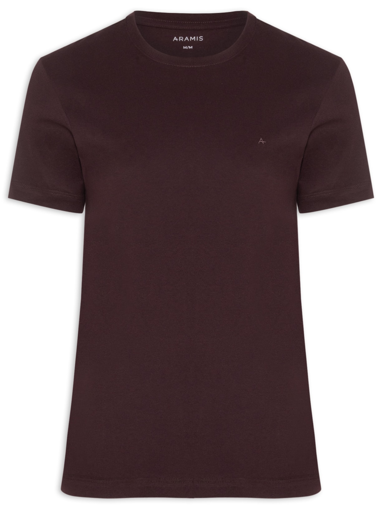 Camiseta Básica Masculina em Algodão – Bordô Aramis