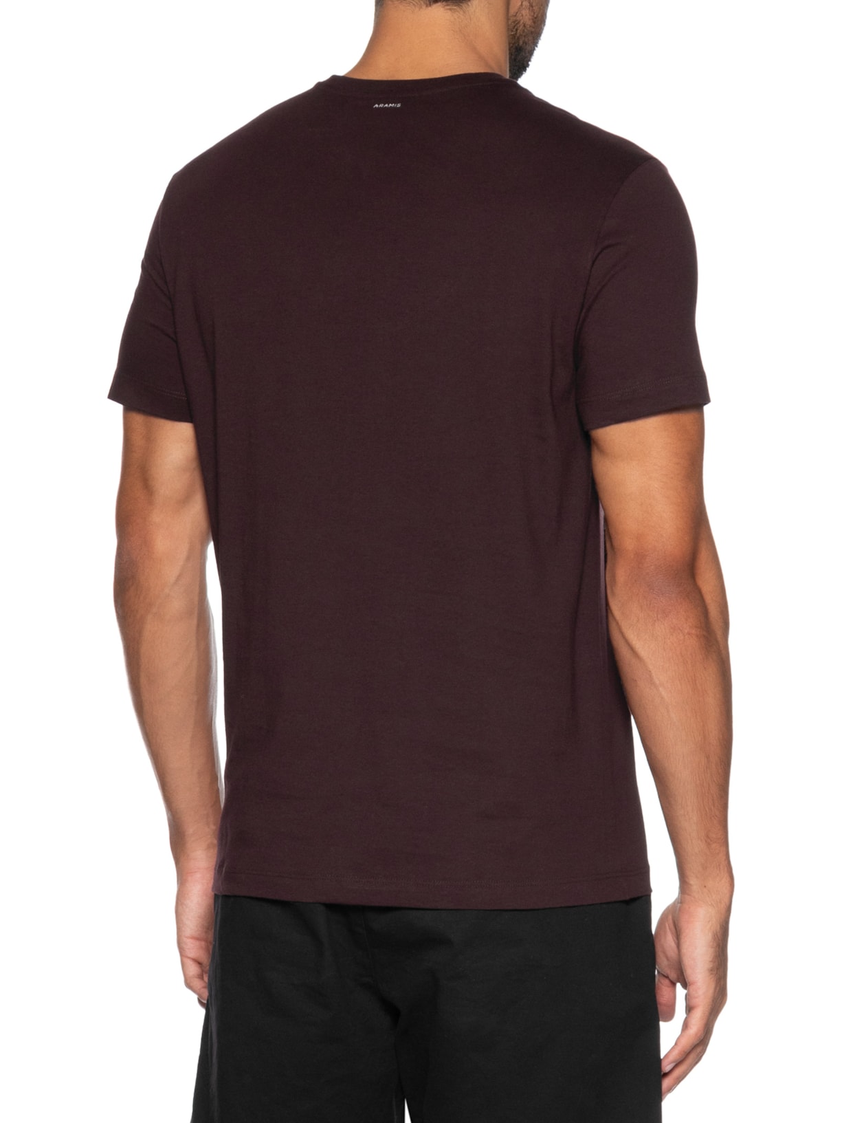 Camiseta Básica Masculina em Algodão – Bordô Aramis