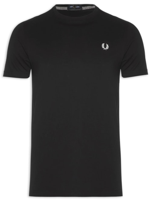 Camiseta Básica Masculina Regular Fit Gola Careca Em Algodão - Preto