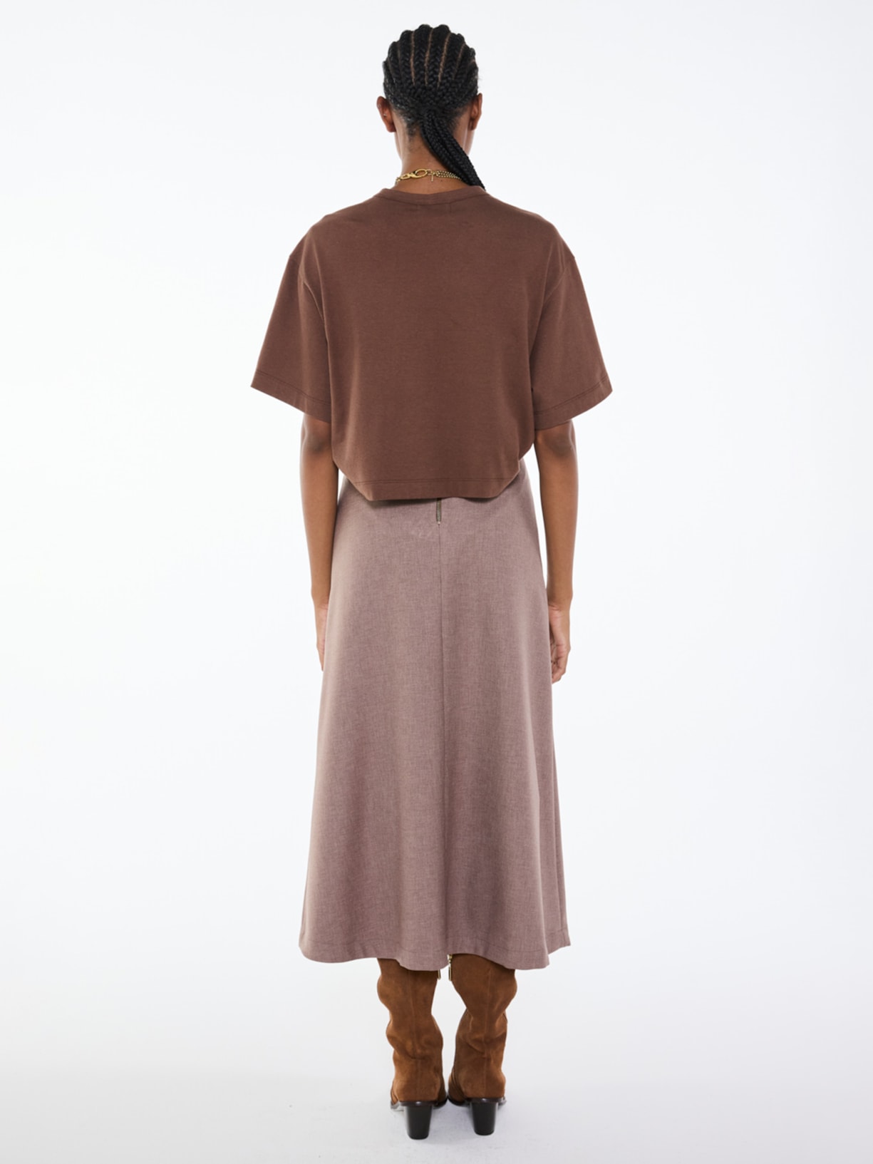 Camiseta Body Feminina I26 Marrom Mixed