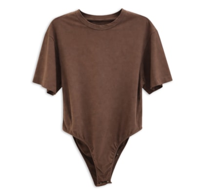 Camiseta Body Feminina I26 - Marrom