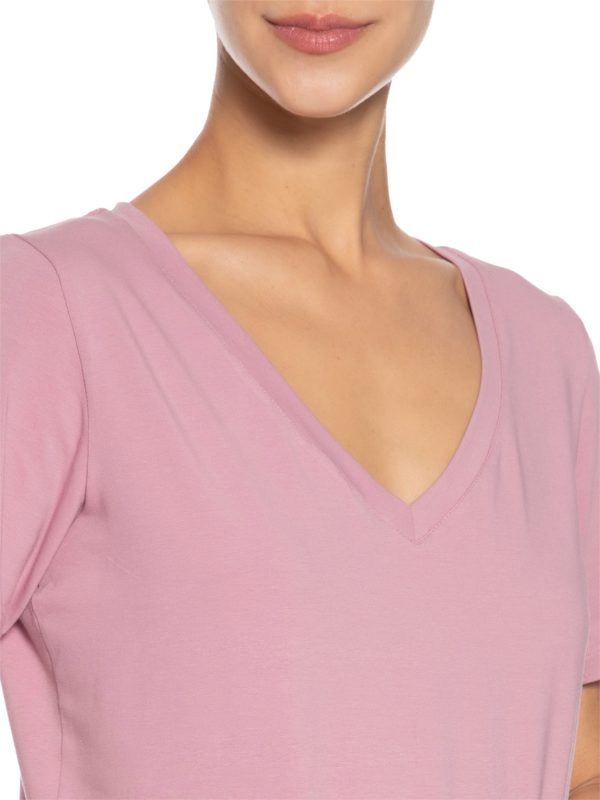 Camiseta Camys Gola V Rosa  Camys