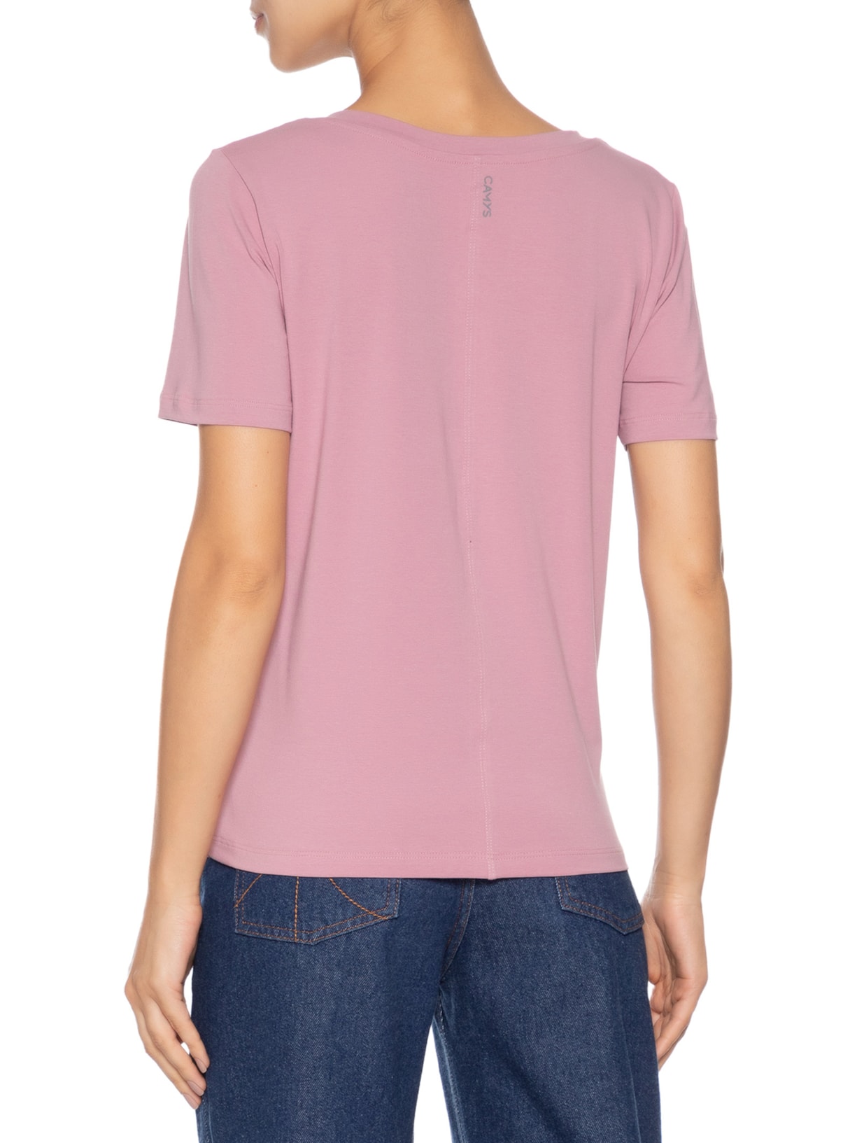 Camiseta Camys Gola V Rosa  Camys