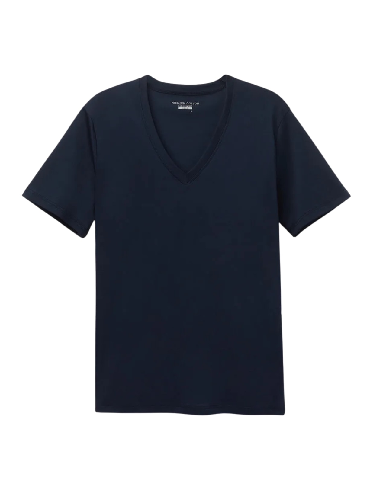 Camiseta Com Decote v Em Algodão Premium Azul Intimissimi