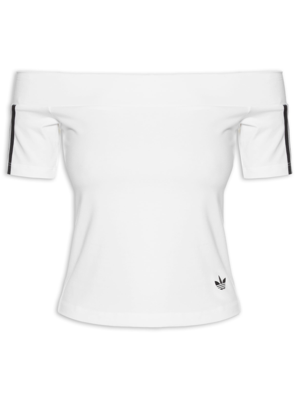 Camiseta Cropped Bandeau - Branco