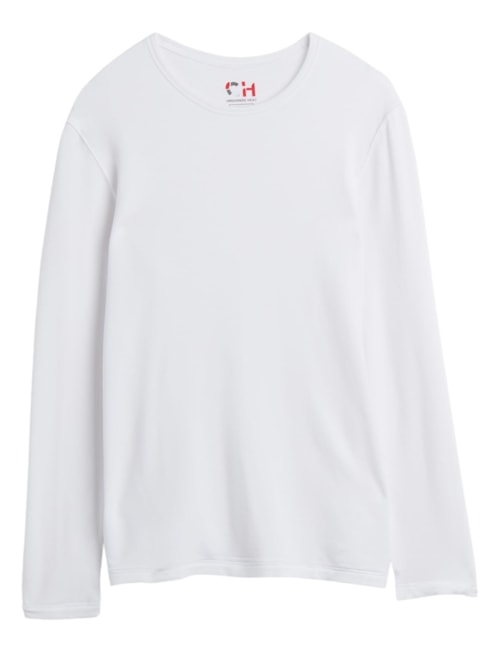 Camiseta De Manga Comprida De Modal Cashmere - Branco