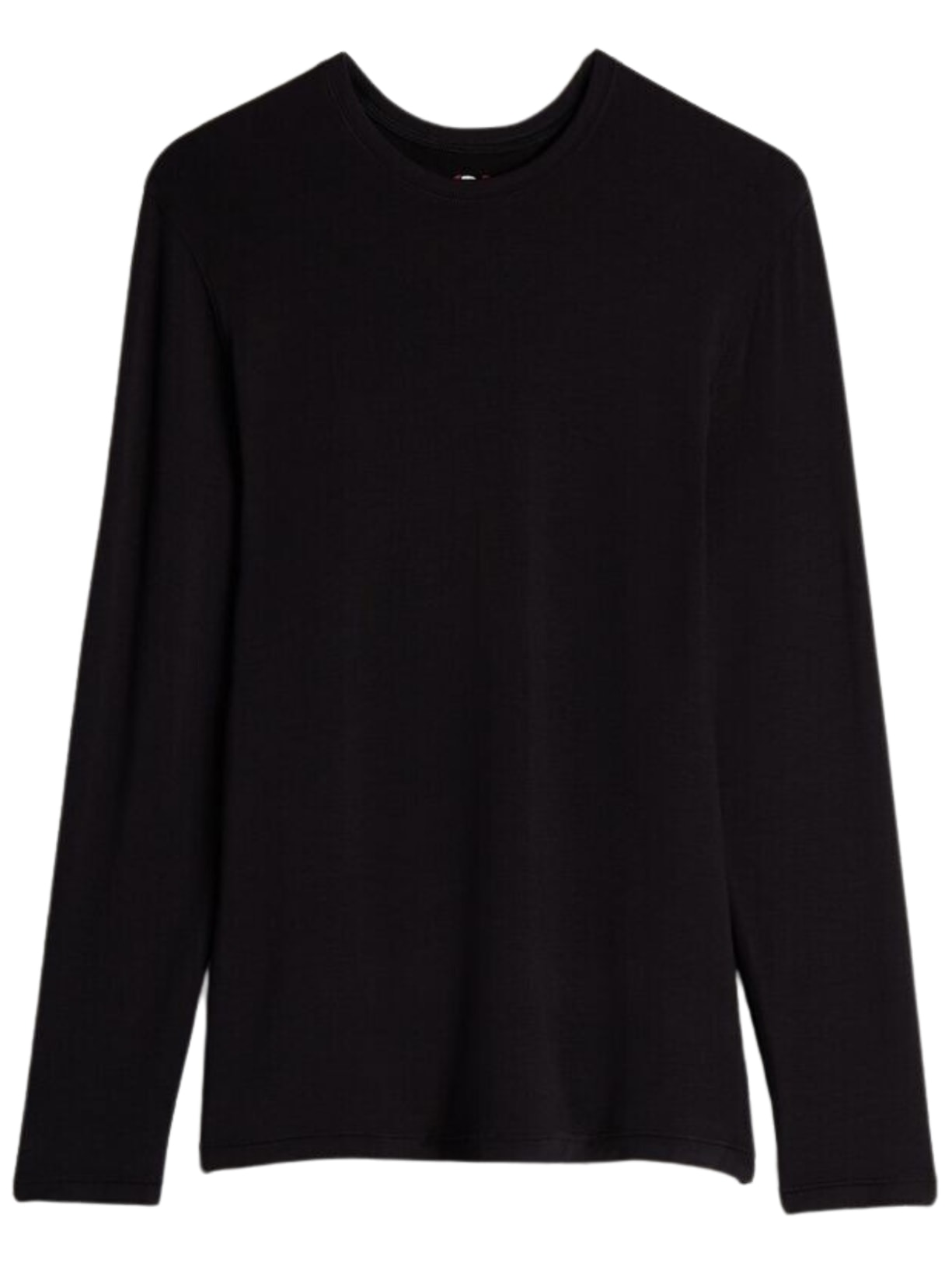 Camiseta De Manga Comprida De Modal Cashmere - Preto