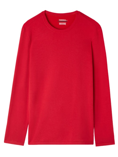 Camiseta De Manga Comprida De Modal Cashmere - Vermelho