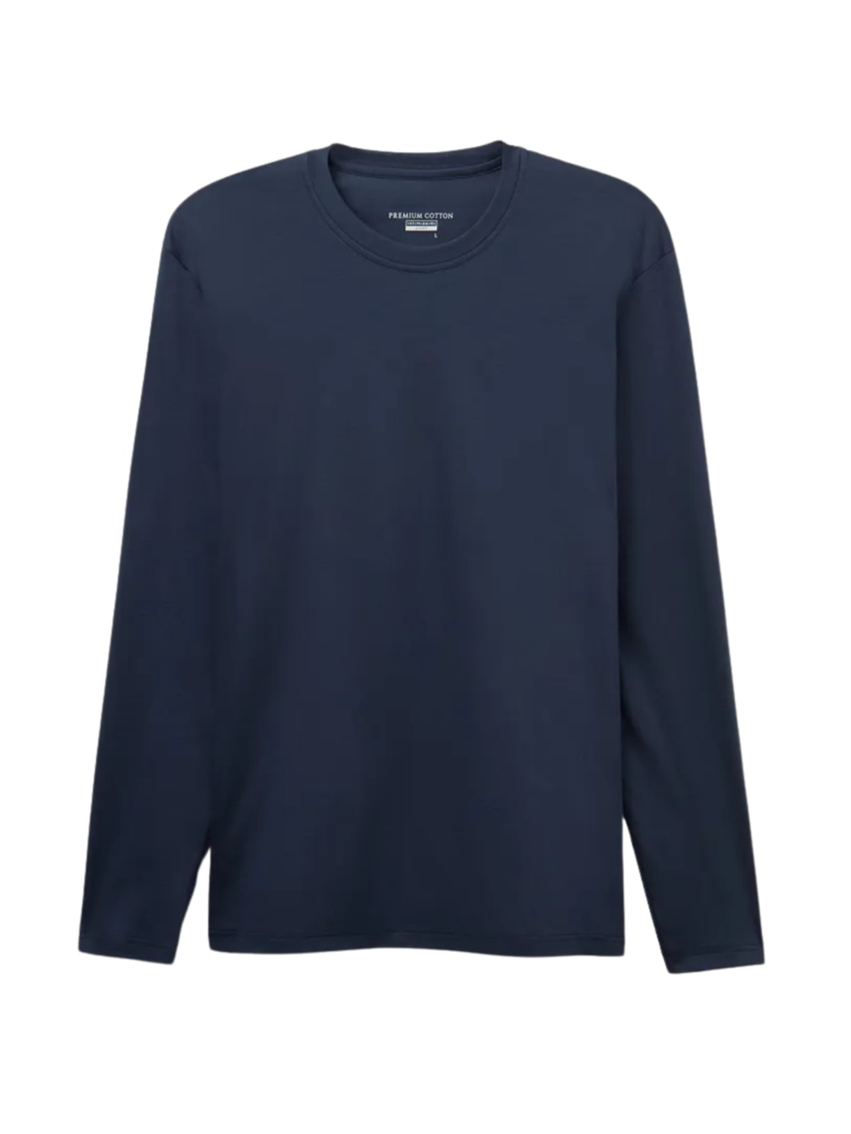 Camiseta De Manga Comprida Em Algodão Premium - Azul