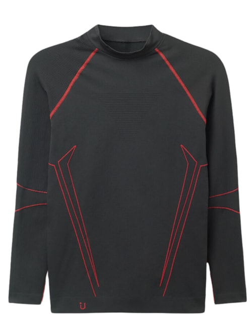Camiseta De Manga Comprida Esportiva - Cinza