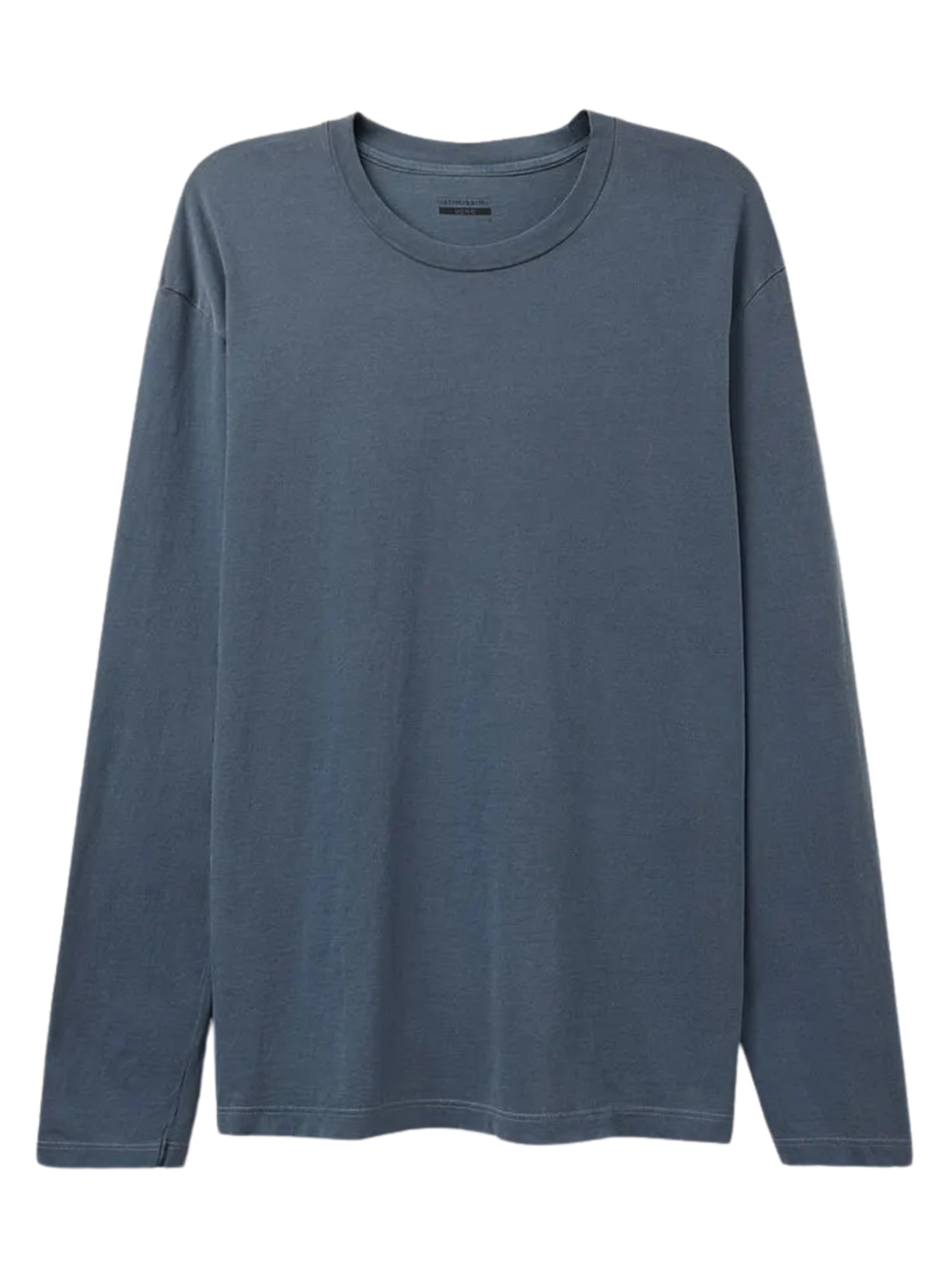 Camiseta De Manga Comprida Washed Collection Em Algodão - Azul