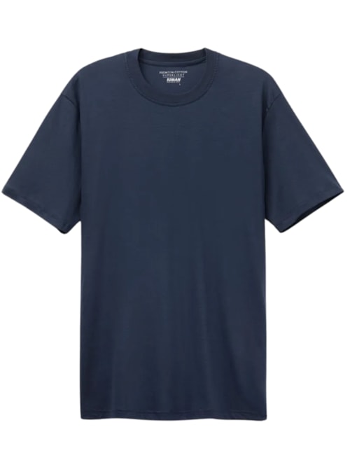 Camiseta De Manga Curta Em Algodão Premium Superlight - Azul