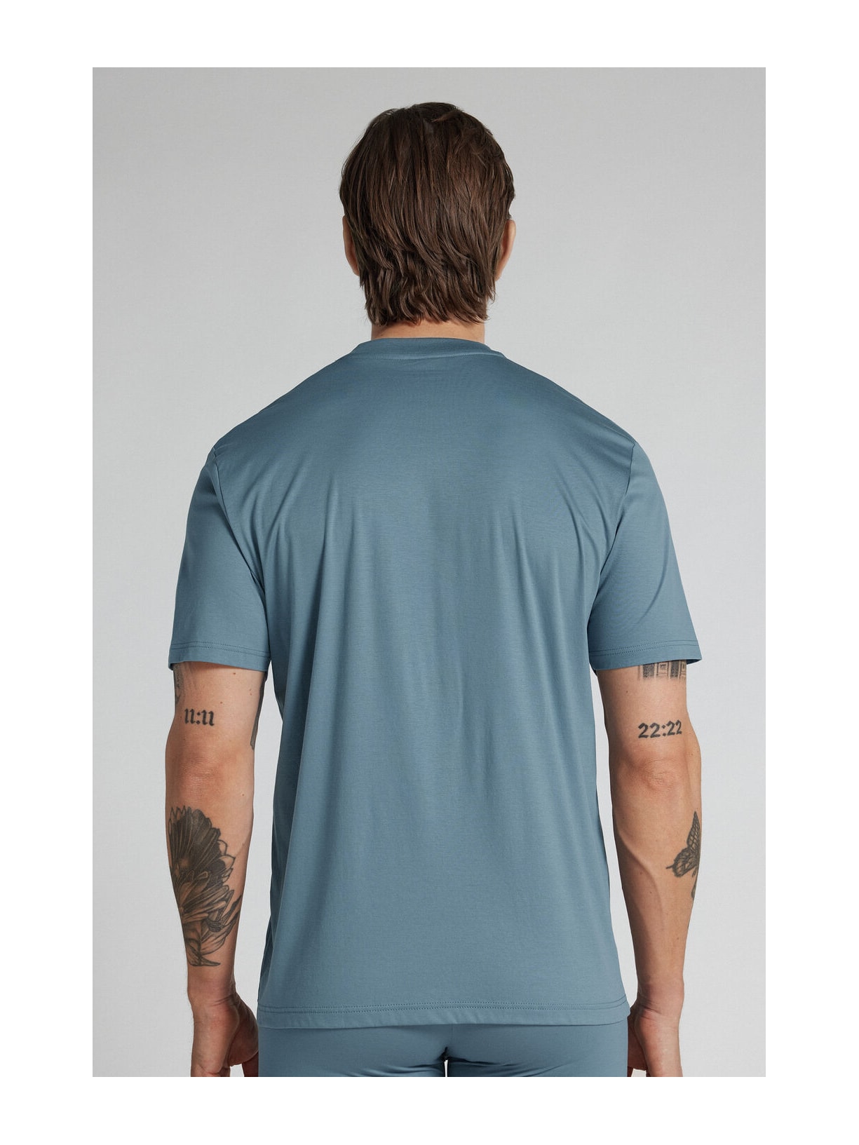 Camiseta De Manga Curta Em Algodão Premium Superlight Azul Intimissimi