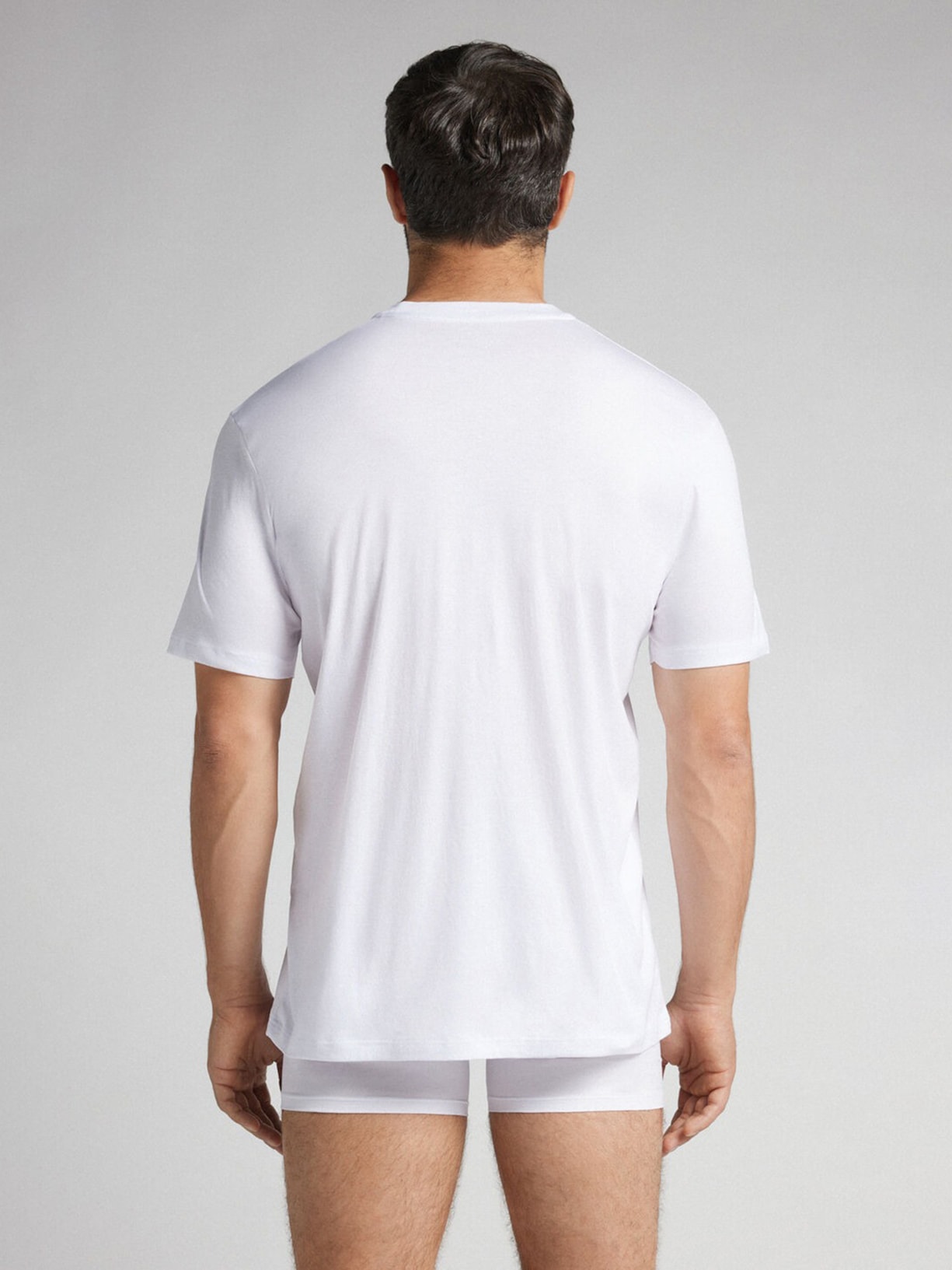 Camiseta De Manga Curta Em Algodão Premium Superlight Branco Intimissimi