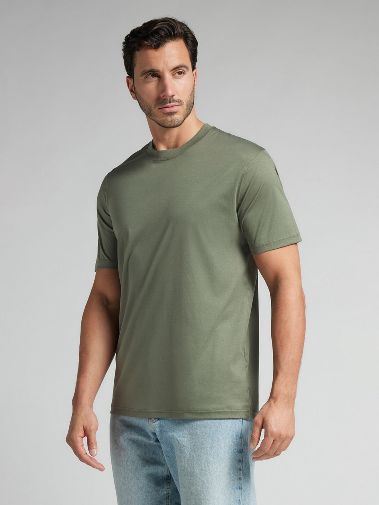 Camiseta De Manga Curta Em Algodão Premium Superlight Verde Intimissimi