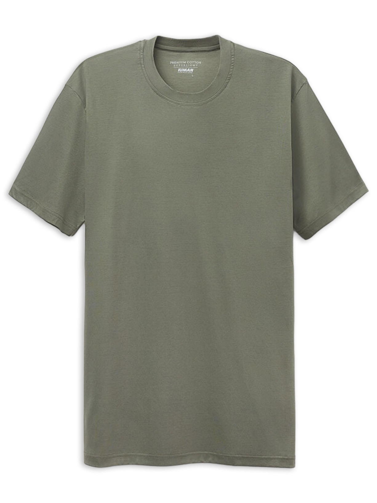 Camiseta De Manga Curta Em Algodão Premium Superlight Verde Intimissimi