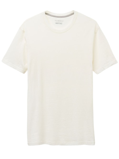 Camiseta De Manga Curta Em Lã Merino Elástica - Branco