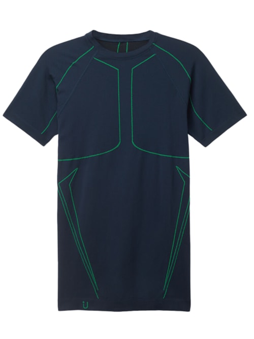 Camiseta De Manga Curta Esportiva - Azul