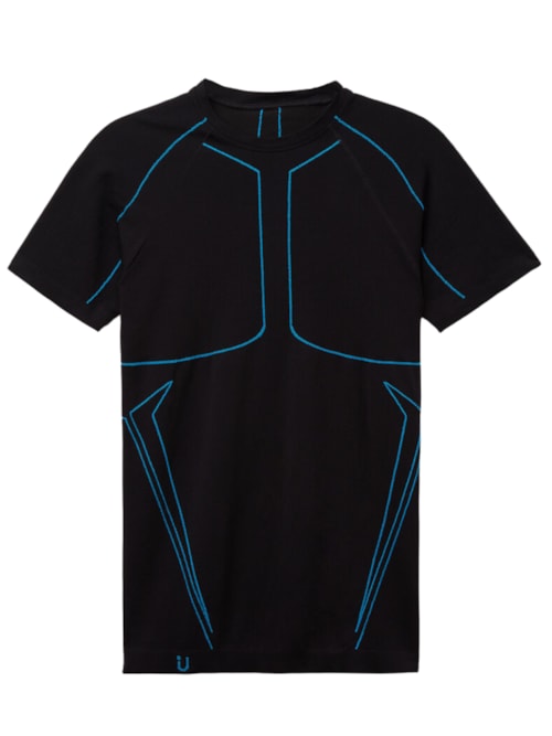 Camiseta De Manga Curta Esportiva - Preto