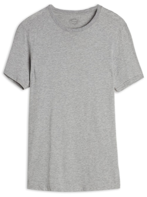 Camiseta De Manga Curta Gola De Algodao Supima® - Cinza
