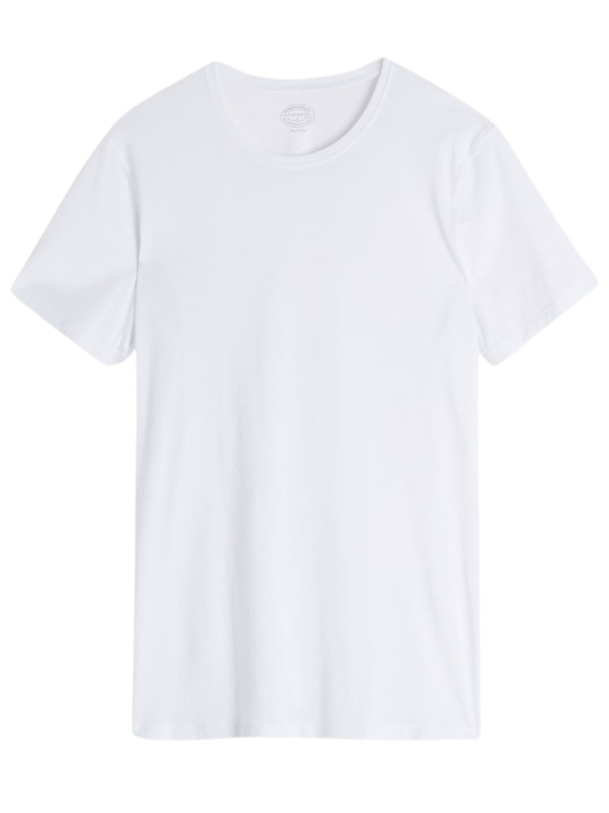 Camiseta De Manga Curta Gola De Algodão Supima Extrafino - Branco