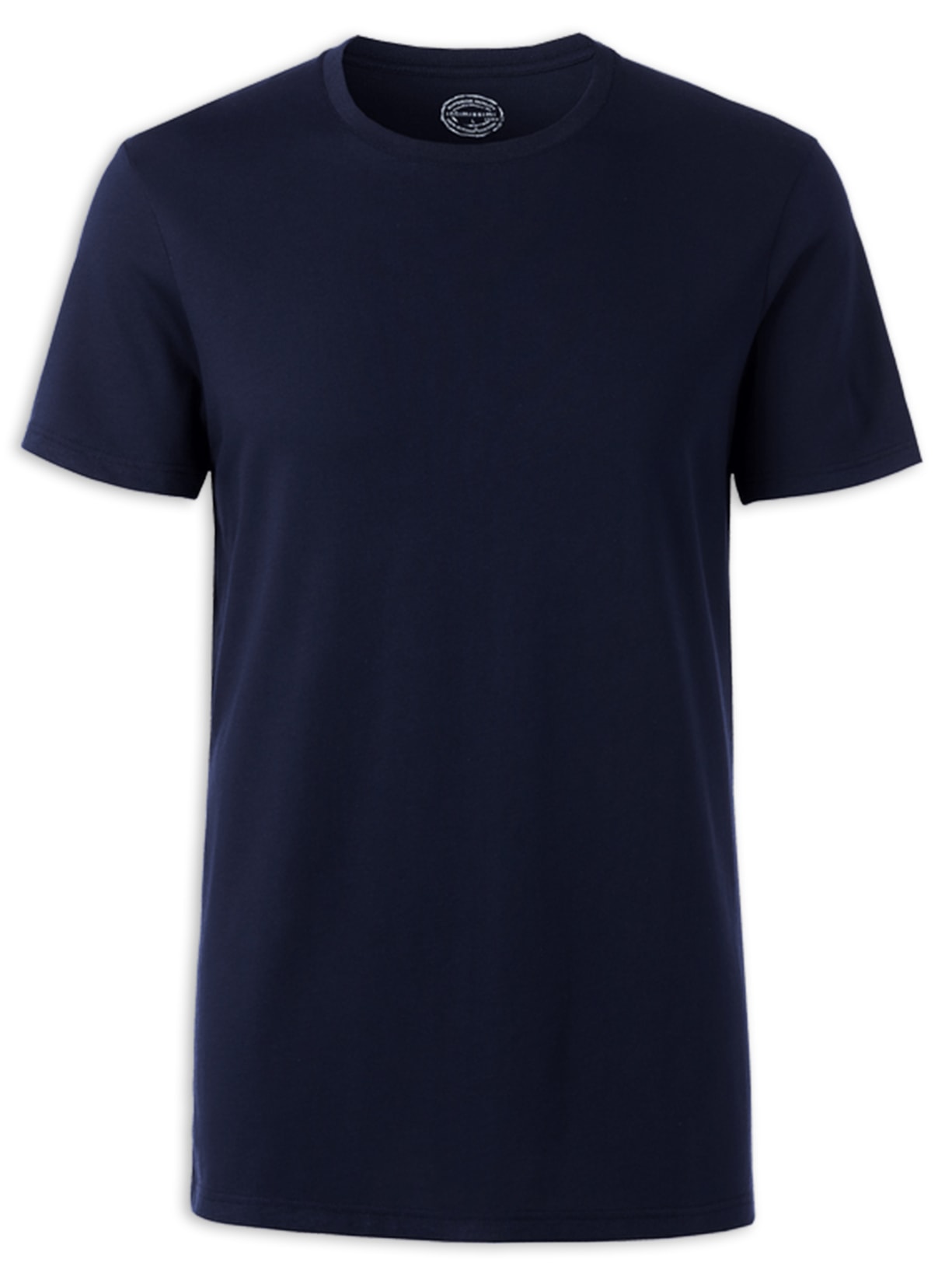 Camiseta De Manga Curta Gola De Algodao Supima® - Azul